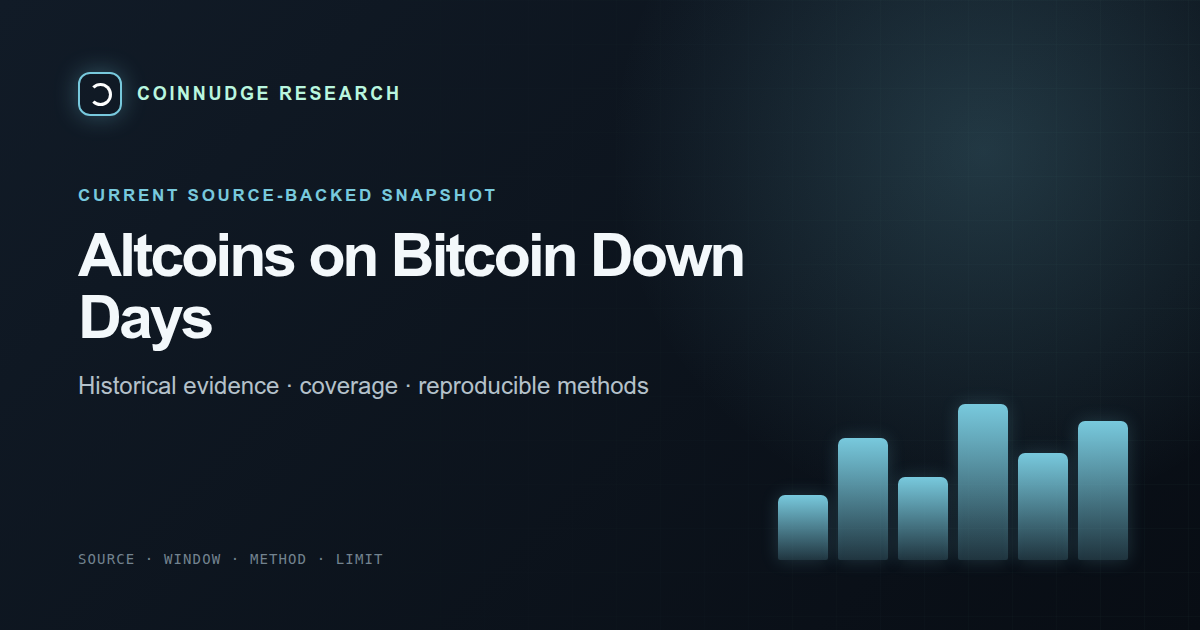Altcoin returns on Bitcoin down days: 30-day Binance study — CoinNudge live research
